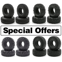 4pcs 1.9 Inch Rubber Tyre 96-108-115mm For 1/10 Rc Crawler Car Trax Trx4 Axial S - £11.63 GBP