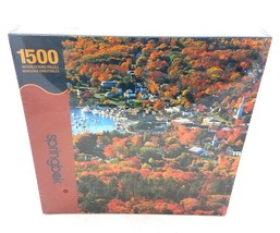 Springbok Autumn Harbor Jigsaw Puzzle 1500 Pieces Fall Leaves Boats NEW Sealed - $29.51