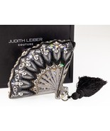 Judith Lieber Swarovski Crystal Adorable Hand Fan Miniaudiere w/ Box Pou... - $3,249.67 CAD