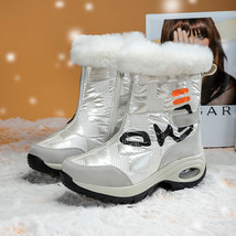 Winter Ankle Boots Women Waterproof Keep Warm Black Snow Boots New Ladies Zip Bi - £56.80 GBP