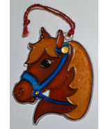 Stained glass looking horse ornament window  suncatcher 4 inch acrylic - £5.52 GBP