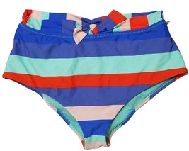 Raisins Juniors/Women Cabana Girl Poolside Red Pant Swim Bikini Bottom (L)  - $12.86