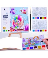 JUNQIU Watercolor Coloring Books for Kids Ages 4 8 Pocket Watercolor Pai... - £17.81 GBP