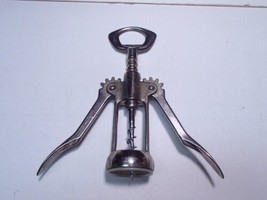 Vintage Winged Corkscrew Wine Bottle Opener Made In Italy silver Color - £11.18 GBP