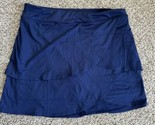 Lady Pinseeker Performance Skort Golf Navy Tiered Shorts Size Large - $18.69