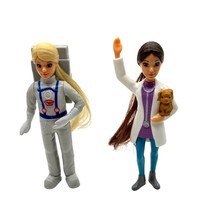 2 Career Barbie Veterinarian &amp; Astronaut 5&quot; Dolls McDonalds Happy Meal T... - £7.60 GBP