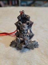 Michael Ricker Pewter Betsy Bear Ornament on Stand 1988 - $9.45