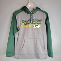 Green Bay Packers Hoodie Mens Large NFL Football Team Gray and Green Dra... - $19.25