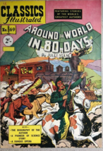 Classics Illustrated #69 Around World 80 Days (Hrn 125WL) Australian Comic FINE- - £18.59 GBP