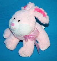 Inter American Products Easter Bunny Rabbit Pink Plush 10&quot; Bow Stuffed Soft Toy - £9.90 GBP