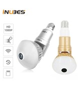 Fish Eye Light Bulb Camera 360 Camera Lamp Home Security Panoramic IP In... - £37.87 GBP