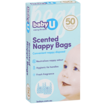 babyU Scented Nappy Bags in a 50-pack - £52.53 GBP