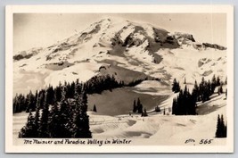 Washington Mt Rainier And Paradise Valley In Winter Ellis Photo Postcard C47 - £5.46 GBP