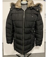 MAURICES BLACK FAUX FUR HOODED PUFFER JACKET SZ M NWT - $53.10 CAD