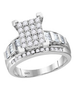 10kt White Gold Round Diamond Cluster Bridal Wedding Engagement Ring 1-1... - £1,384.02 GBP