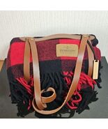 Pendleton Mosier Motor Robe Blanket Fringed Red Buffalo Plaid Wool Leath... - $82.54
