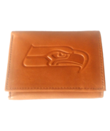 Seattle Seahawks Wallet Embossed Trifold Pecan Cowhide #STR2901 New - £16.84 GBP