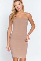 Sand Khaki Sexy Spaghetti Strap Sleeveless Cami Bodycon Mini Dress - £7.99 GBP