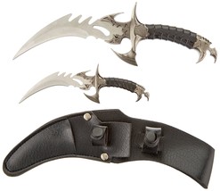 Ace Martial Arts Supply Draco Twin Fantasy Dagger Set, Silver - £7.82 GBP