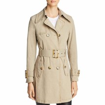 L&#39;Atelier Womens XS Light Brown Lightweight Mid Length Trench Coat  NWT - £34.35 GBP