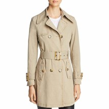 L&#39;Atelier Womens XS Light Brown Lightweight Mid Length Trench Coat  NWT - £33.67 GBP