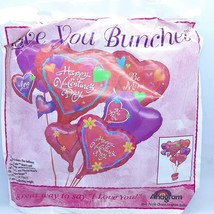 Happy Valetine&#39;s Day ~  18&quot;/33&quot; by Anagram Love You Bunches Balloons ~ B... - $13.86
