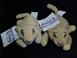 8&quot; Disney Simba and Nala Mini Bean Bags Plush Toy With Tags The Lion King  - £19.73 GBP