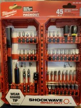 Milwaukee 45 Piece Screw Driver Drill Bit Set Impact Duty SHOCKWAVE Allo... - $32.61