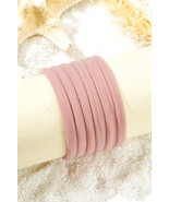 Peach Blossom Minimalist Hair Tie 6pcs/set - $2.16