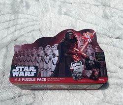 Star Wars 2 Puzzle Pack 100 Piece 15 Inches X 11.2 Inches in Collectors Tin - $9.50