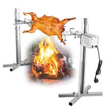 90lbs Rotisserie Grill Spit Roaster  Electric Motor Stainless Steel BBQ Skewer - £126.80 GBP