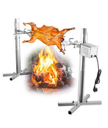 90lbs Rotisserie Grill Spit Roaster  Electric Motor Stainless Steel BBQ ... - $218.15 CAD