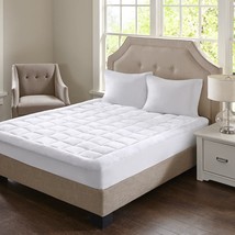 Madison Park Cloud Soft Overfilled Plush Bed Protector Waterproof, White - £34.51 GBP