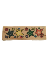 Hero Arts Star Patch Border C1156 Rubber Stamp Country Buttons Craft Car... - $2.99