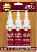 Aleene&#39;s Fabric Fusion Permanent Adhesive 3/Pkg-.66oz - £12.14 GBP