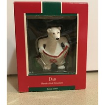 Hallmark Christmas Holiday Ornament &quot;DAD&quot; Polar Bear Vintage Christmas 1989 MIB - £7.61 GBP