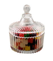 Glass Candy and Sugar Bowl with Lid Perfect for Candy, Sugar and Cubes 5&quot;H x 4&quot; - £11.81 GBP