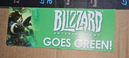 Blizzard Employee Only Cardboard Going Green handout with Pandaren  NOCOMPS - £11.98 GBP