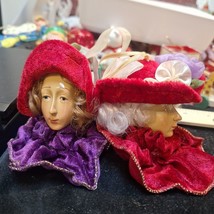 Ladies In Red Hat Yule Tidings Gerson International Ornaments - £8.52 GBP