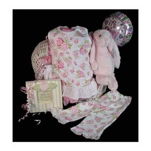Pretty In Pink Summertime Margery Ellen &amp; Jellycat Precious Baby Girl Gift - £89.48 GBP