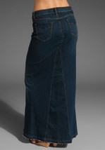 Womens Dark Long Genetic Denim NWT Jean Skirt 29 32 X 42 Tall Anthropologie Slit - £166.63 GBP