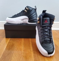 Nike Air Jordan 12 &#39;Playoffs&#39; Black/White 153265-006 Youth Size 6.5Y - £119.06 GBP