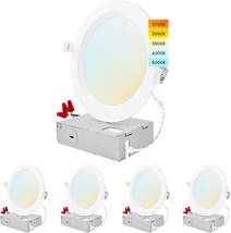 Luxrite 6 Inch Ultra Thin LED Recessed Lighting, 14W, 5 Color Selectable... - £107.11 GBP