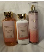 Bath &amp; Body Works  Champagne Toast 3Pc SET Shower Gel Body Lotion Body M... - $33.99