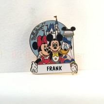 Walt Disney Name Pin &quot;FRANK&quot; Enamel Mickey Mouse Minnie Donald Hat Lapel - £14.93 GBP