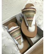 Aetrex Kate Woven Wedge Sandals NIB Multi/Neutrals colors EU-38 - $62.40