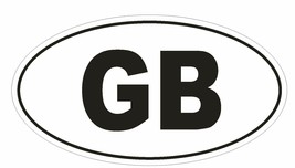 GB Great Britain Oval Bumper Sticker or Helmet Sticker D884 Mini Cooper British - £1.09 GBP+