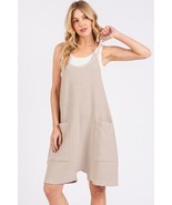 Mittoshop Scoop Neck Spaghetti Strap Overalls with Pockets - $67.09 CAD
