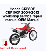 Honda CRF80F CRF100F 2004-2013 Workshop service repair manual,OEM Manual - $27.36 CAD