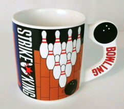Vintage Kato Kogei Bowling #1 Strike King 3.75&quot; Coffee Cup Mug Made In J... - £5.40 GBP